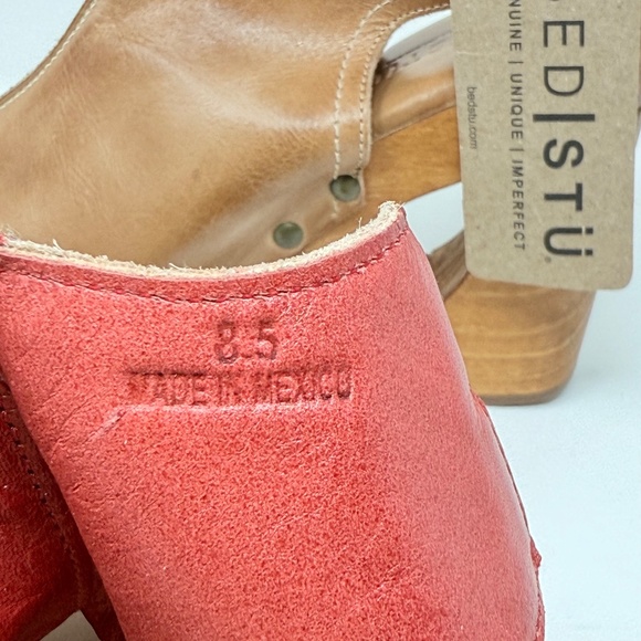 New Bed Stu Imelda Wedges Tan Rustic Sz 8.5 - Picture 13 of 13